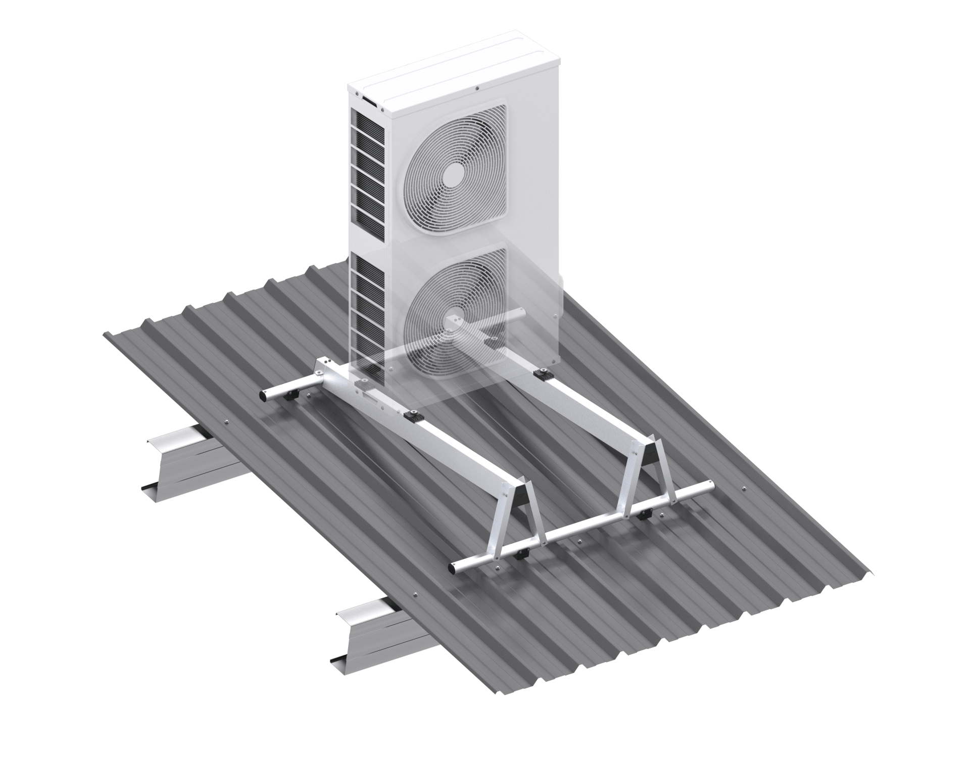 300kg Condenser Mount - 1800 Purlin x 300 adjustable