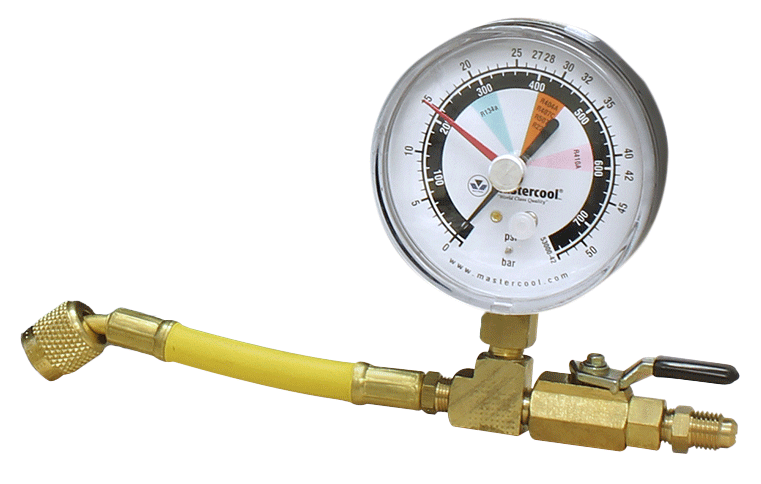 Leak Testing Adaptor, Gauge with Shut off Valve